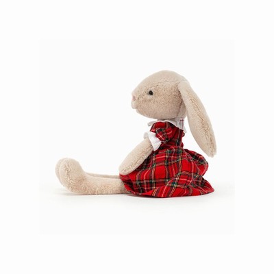 Jellycat Lottie Tartan Bunnies USA | 45713HWTS